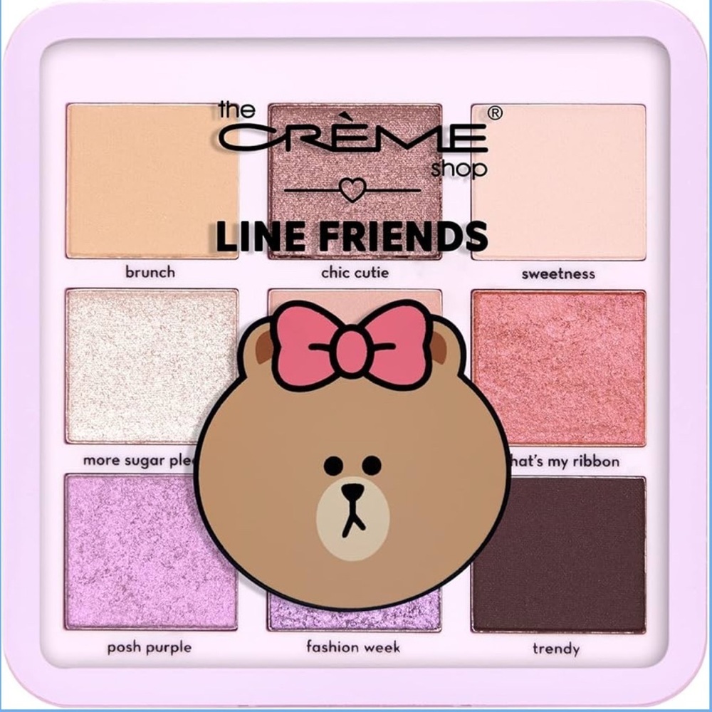 The Crème Shop Line Friends Eyeshadow Palette - Chic Cutie & Posh Purple